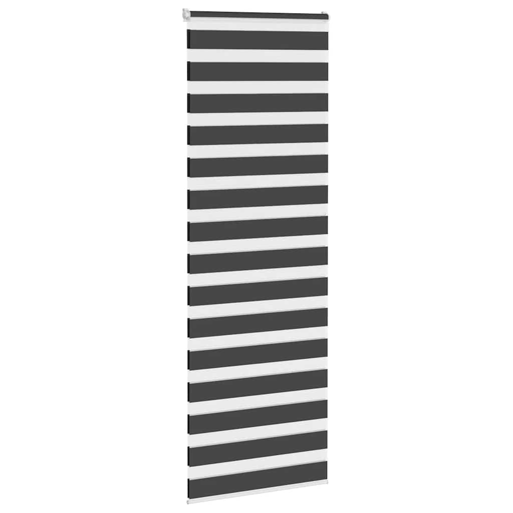 Vidaxl Zebra Roller Blind 80x230 cm Stofbredde 75,9 cm sort