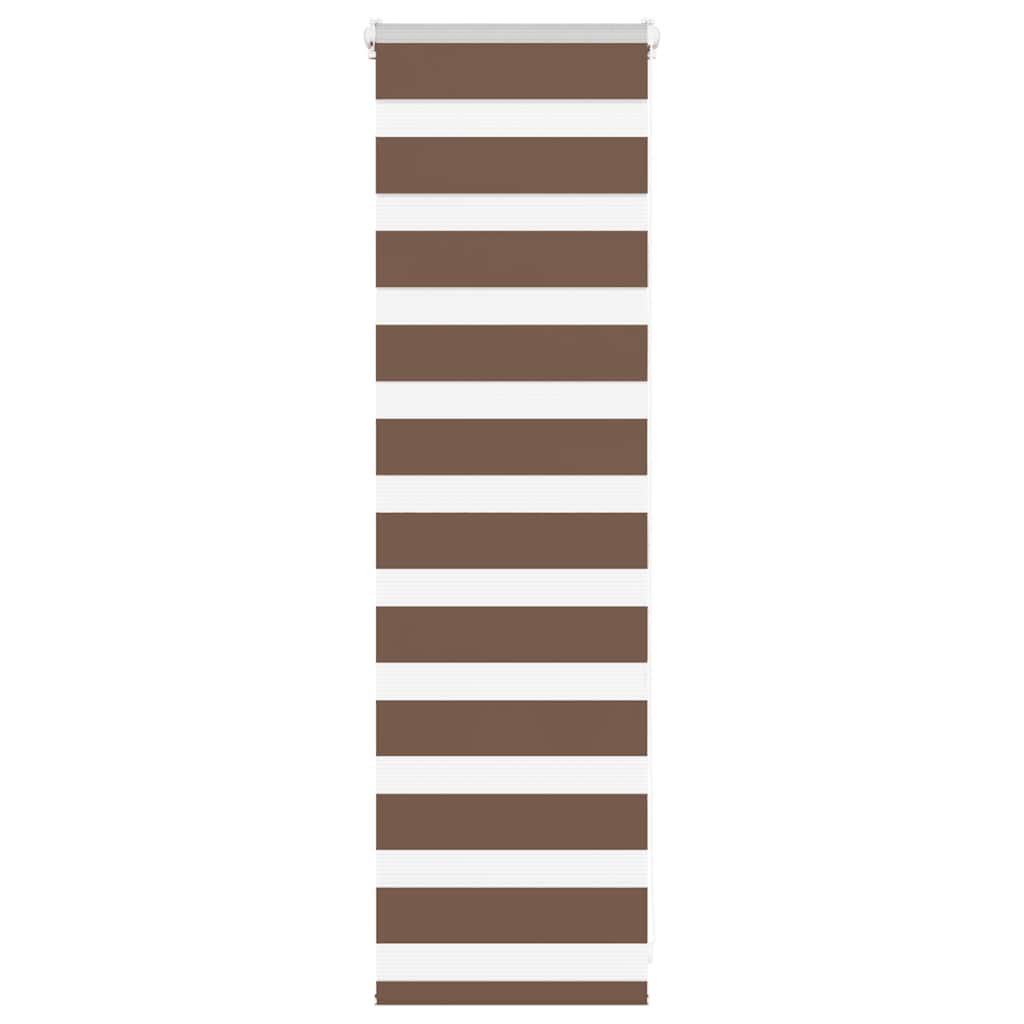 Vidaxl Zebra roller blind 50x100 cm dust width 45.9 cm polyester brown