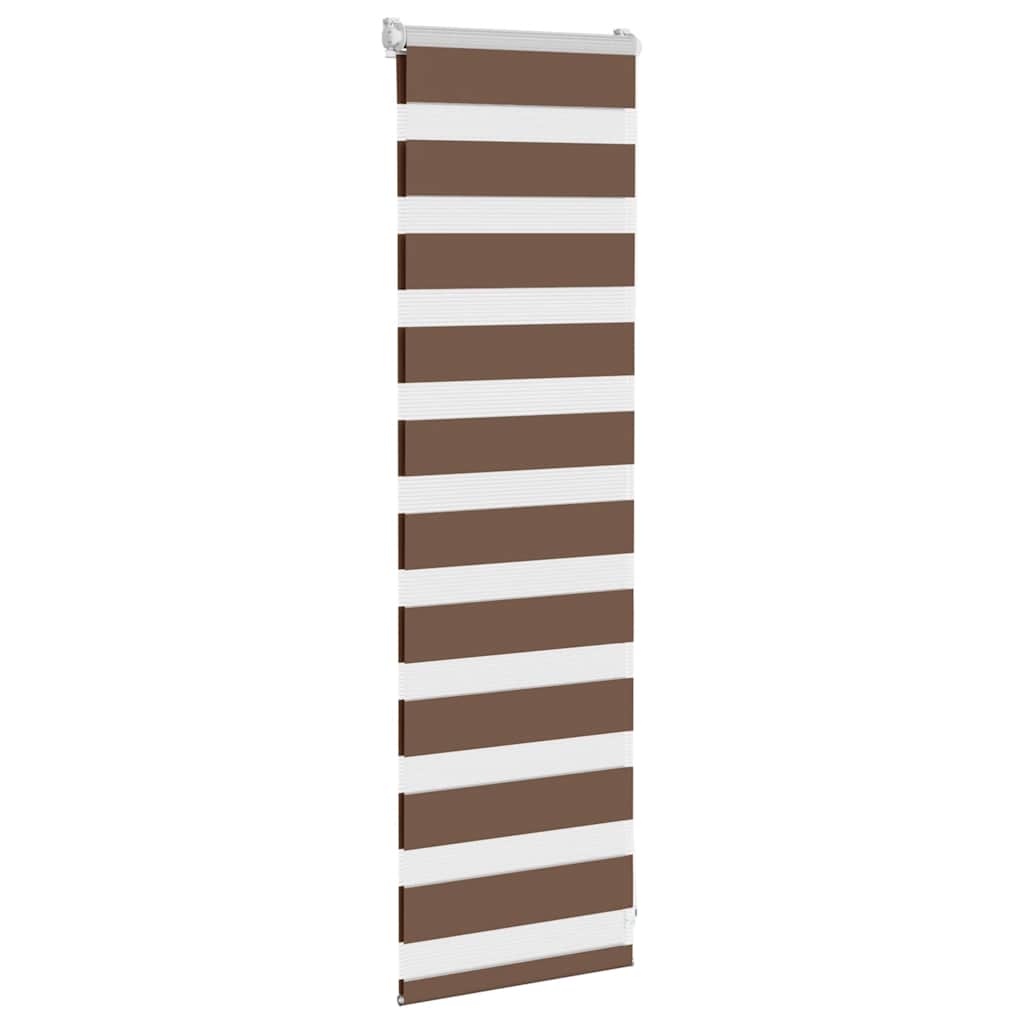 Vidaxl Zebra roller blind 50x100 cm dust width 45.9 cm polyester brown