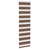 Vidaxl Zebra roller blind 50x100 cm dust width 45.9 cm polyester brown