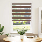 Vidaxl Zebra roller blind 80x100 cm dust width 75.9 cm Polyester Brown