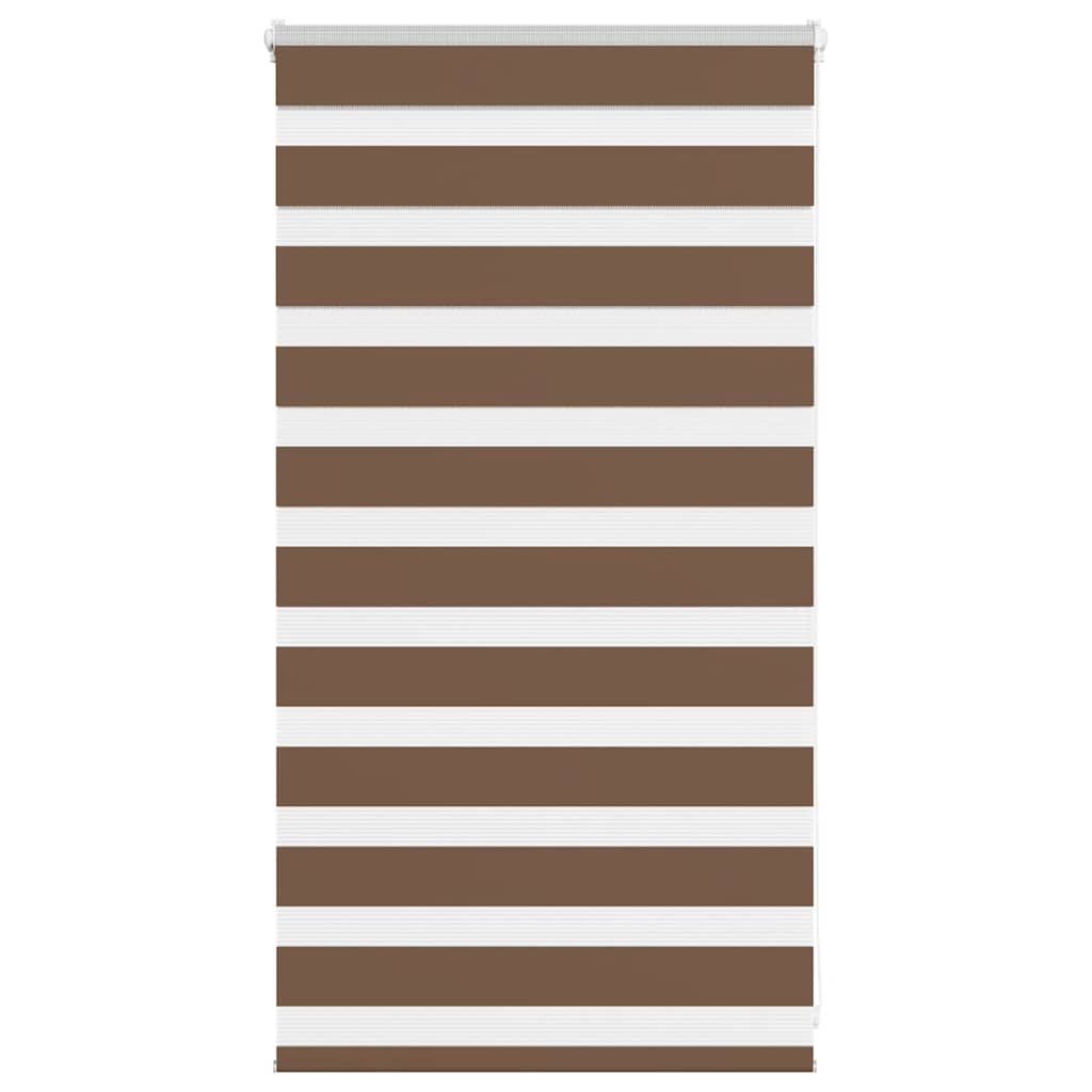 Vidaxl Zebra roller blind 85x100 cm dust width 80.9 cm polyester brown