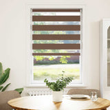 Vidaxl Zebra roller blind 85x100 cm dust width 80.9 cm polyester brown