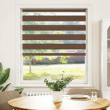 Vidaxl Zebra roller blind 95x100 cm Fabric width 90.9 cm Polyester Brown