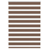 Vidaxl Zebra roller blind 110x100 cm dust width 105.9 cm polyester brown