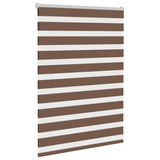Vidaxl Zebra roller blind 110x100 cm dust width 105.9 cm polyester brown