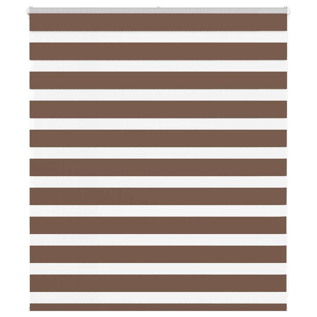 Vidaxl Zebra roller blind 120x100 cm Fabric width 115.9 cm Polyester Brown