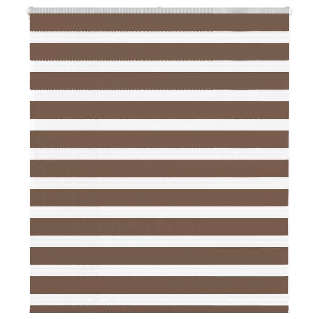 Vidaxl Zebra roller blind 130x100 cm Fabric width 125.9 cm Polyester Brown