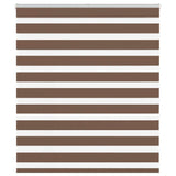Vidaxl Zebra roller blind 130x100 cm Fabric width 125.9 cm Polyester Brown