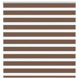 Vidaxl Zebra Roller Slepi 140x100 cm Širina prahu 135,9 cm poliestrska rjava