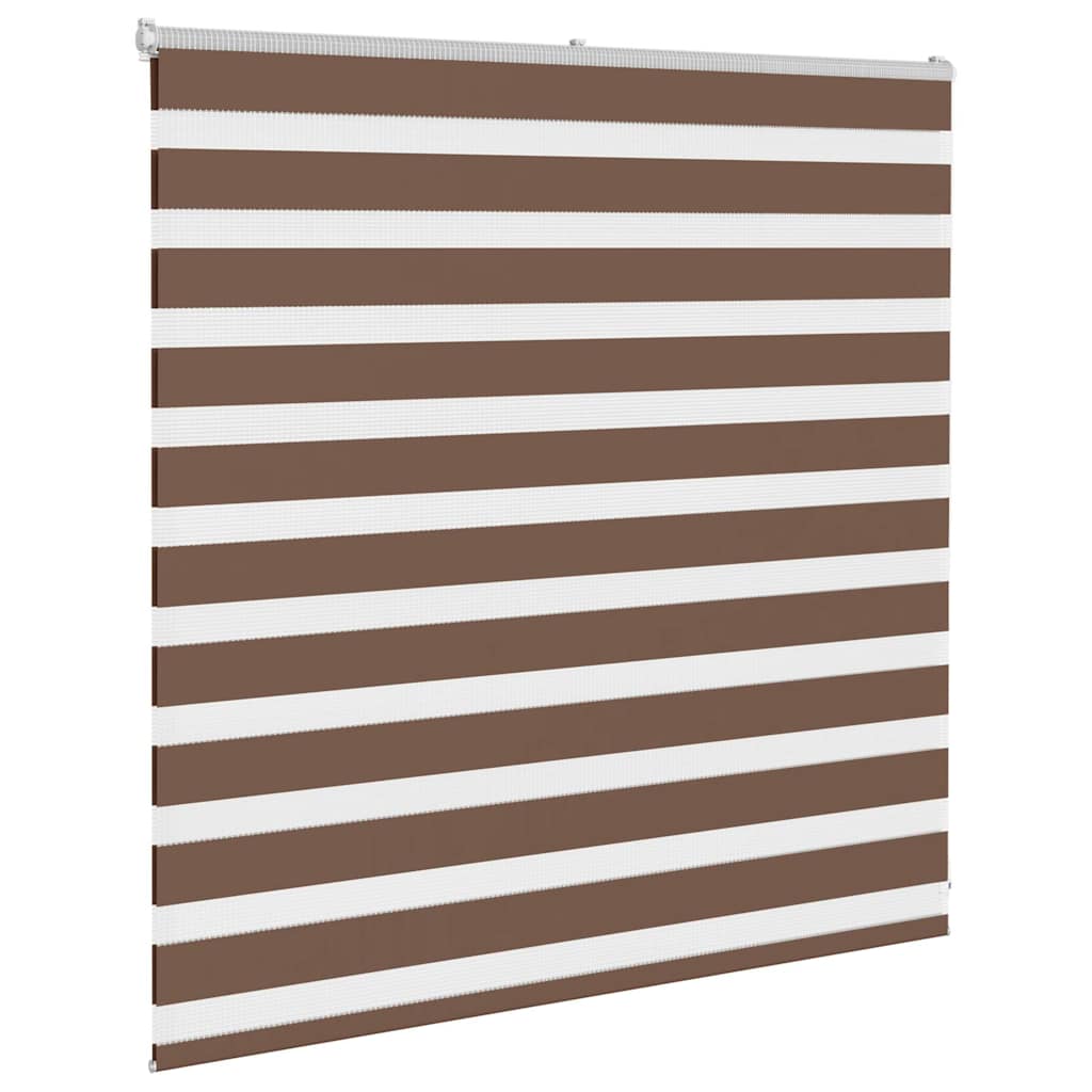 Vidaxl Zebra Roller Slepi 140x100 cm Širina prahu 135,9 cm poliestrska rjava