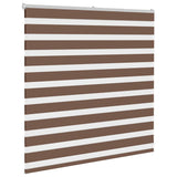 Vidaxl Zebra Roller Slepi 140x100 cm Širina prahu 135,9 cm poliestrska rjava