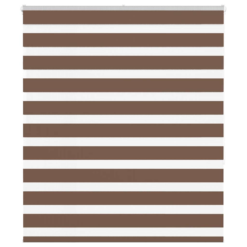 Vidaxl Zebra Roller Slepi 130x150 cm Širina prahu 125,9 cm poliestrska rjava