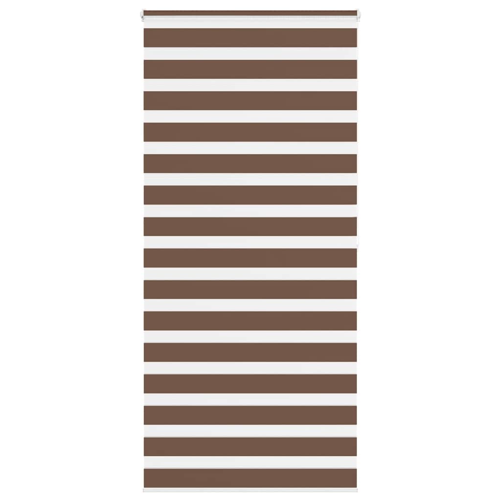 Vidaxl Zebra roller blind 115x200 cm dust width 110.9 cm polyester brown