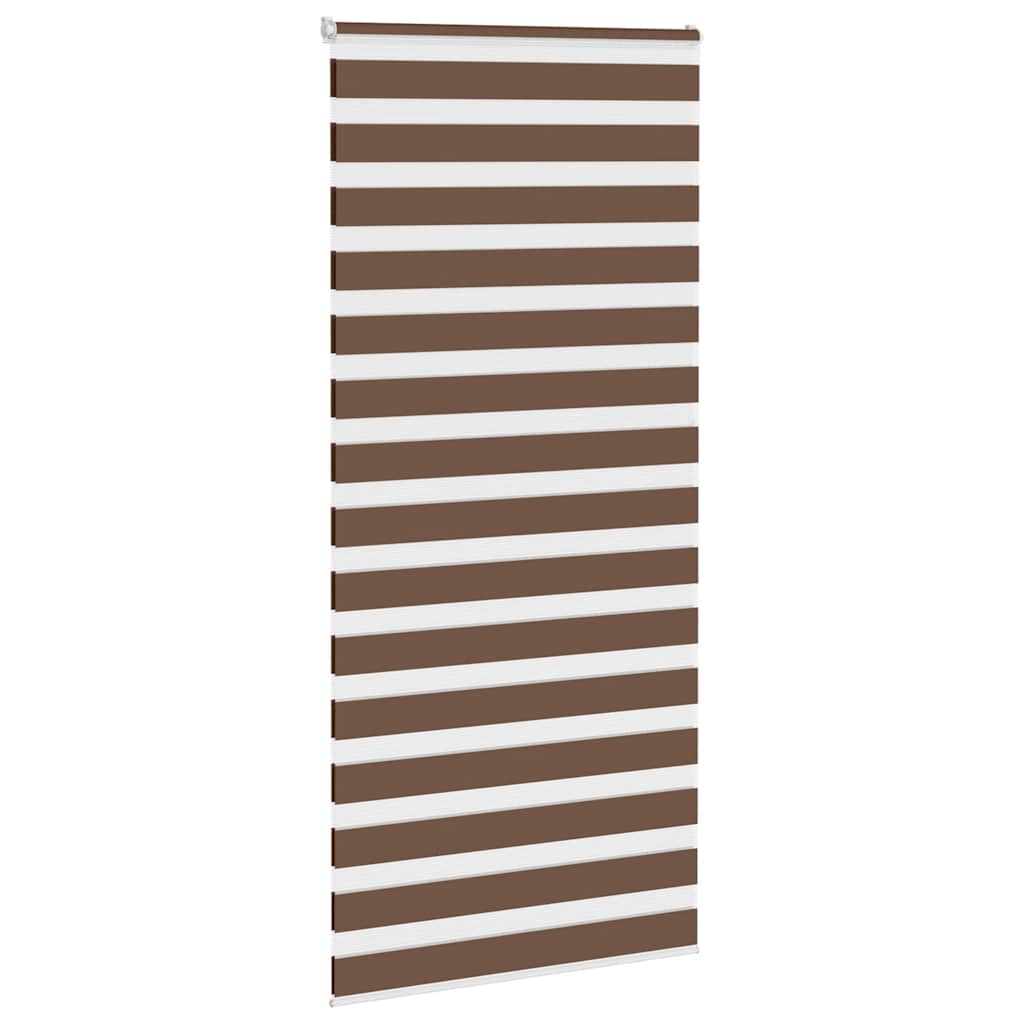 Vidaxl Zebra roller blind 115x200 cm dust width 110.9 cm polyester brown