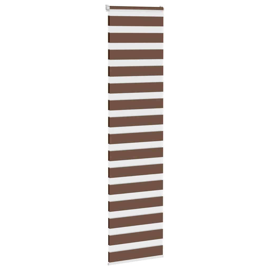 Vidaxl Zebra roller blind 55x230 cm Fabric width 50.9 cm Polyester Brown