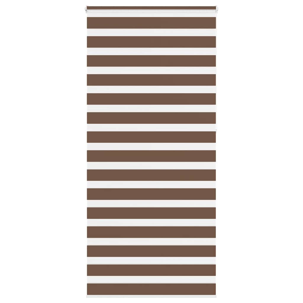 Vidaxl zebra rullo cieco 115x230 cm Larghezza tessuto 110,9 cm in poliestere marrone