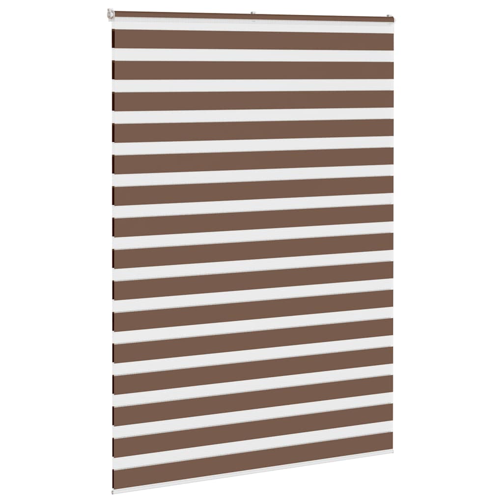 Vidaxl Zebra Roller Slepa 160x230 cm Širina tkanine 155,9 cm poliestrska rjava