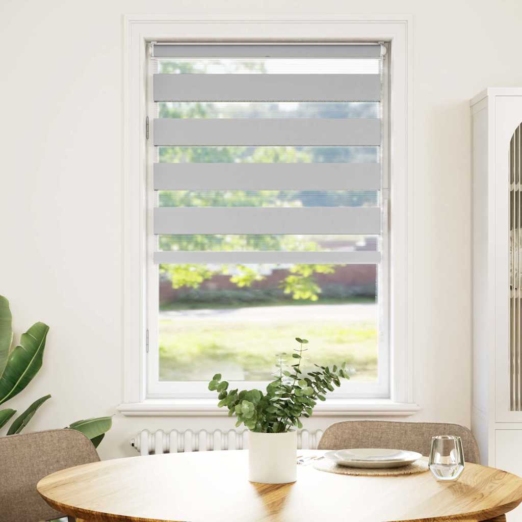 Vidaxl Zebra roller blind 90x100 cm fabric width 85.9 cm light gray