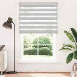 Vidaxl Zebra roller blind 140x200 cm Fabric width 135.9 cm light gray