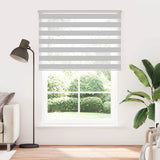 Vidaxl Zebra roller blind 160x200 cm Fabric width 155.9 cm light gray