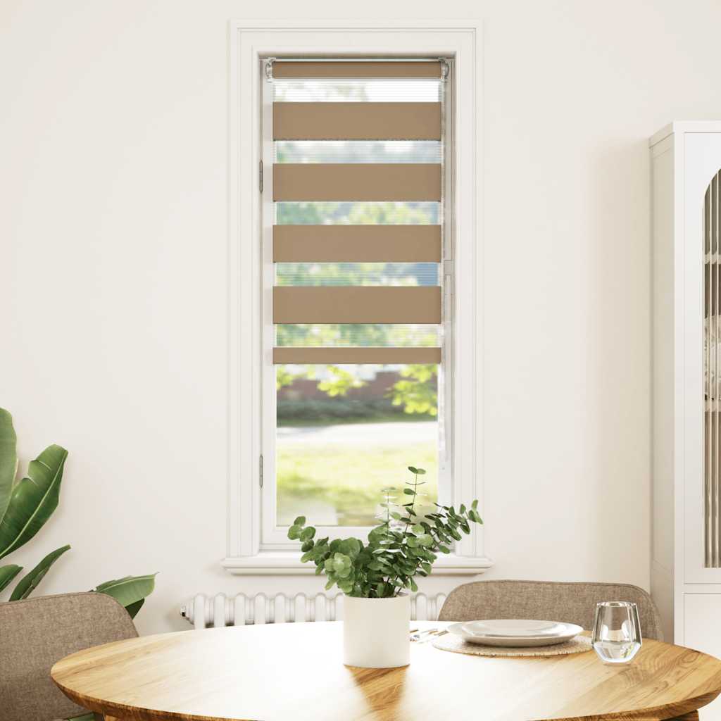 Vidaxl Zebra Blind 50x100 cm dust width 45.9 cm polyester sand brown