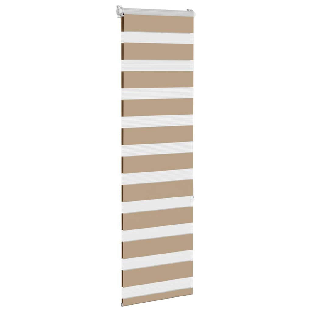 Vidaxl Zebra Blind 40x150 cm Szerokość pyłu 35,9 cm poliestrowy piasek brązowy