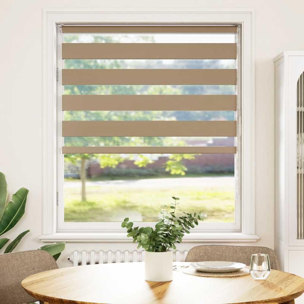 Vidaxl Zebra Slepa 105x150 cm širina prahu 100,9 cm poliestrski pesek rjava