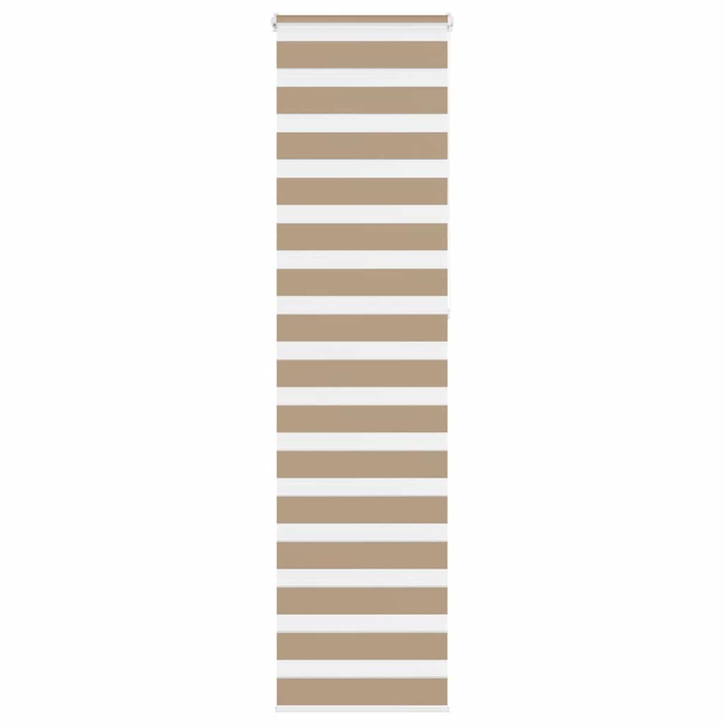 Vidaxl Zebra Blind 55x230 cm dust width 50.9 cm polyester sand brown