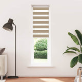Vidaxl Zebra Blind 55x230 cm dust width 50.9 cm polyester sand brown