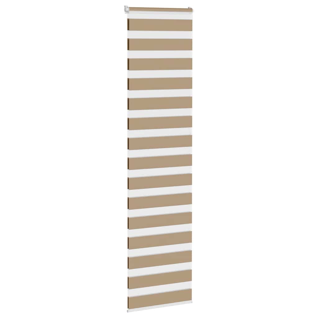 Vidaxl Zebra Blind 55x230 cm dust width 50.9 cm polyester sand brown