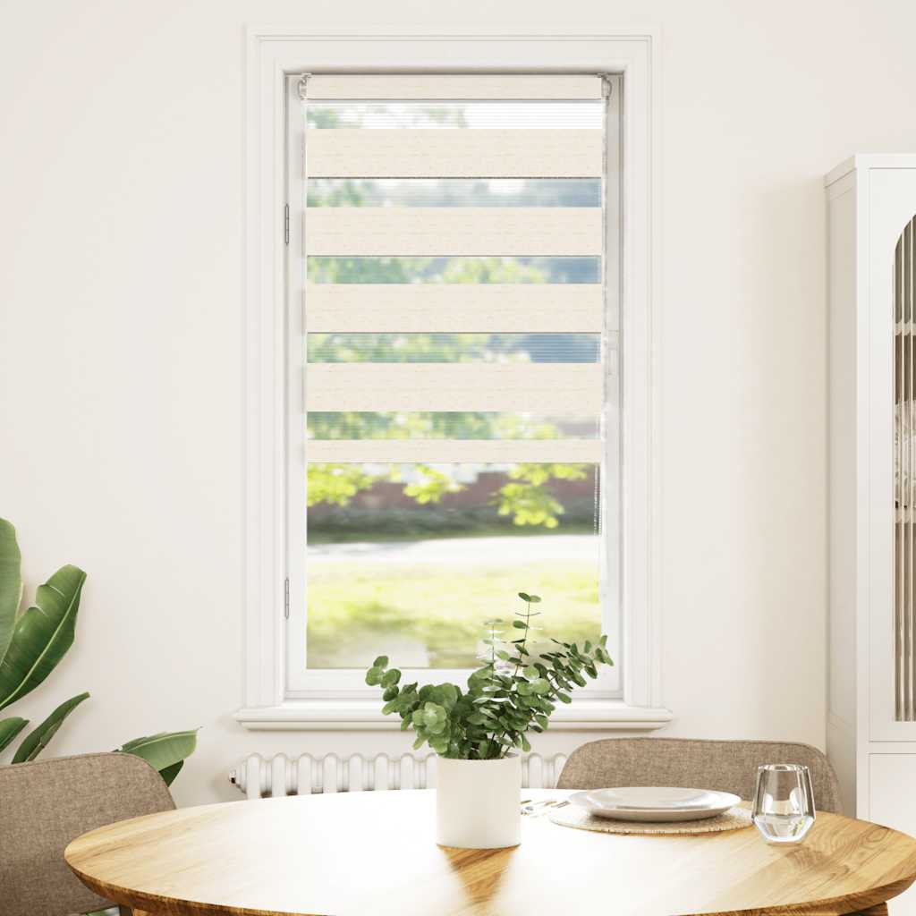 Vidaxl zebra rullo cieco 60x100 cm di larghezza della polvere marmo beige 55,9 cm