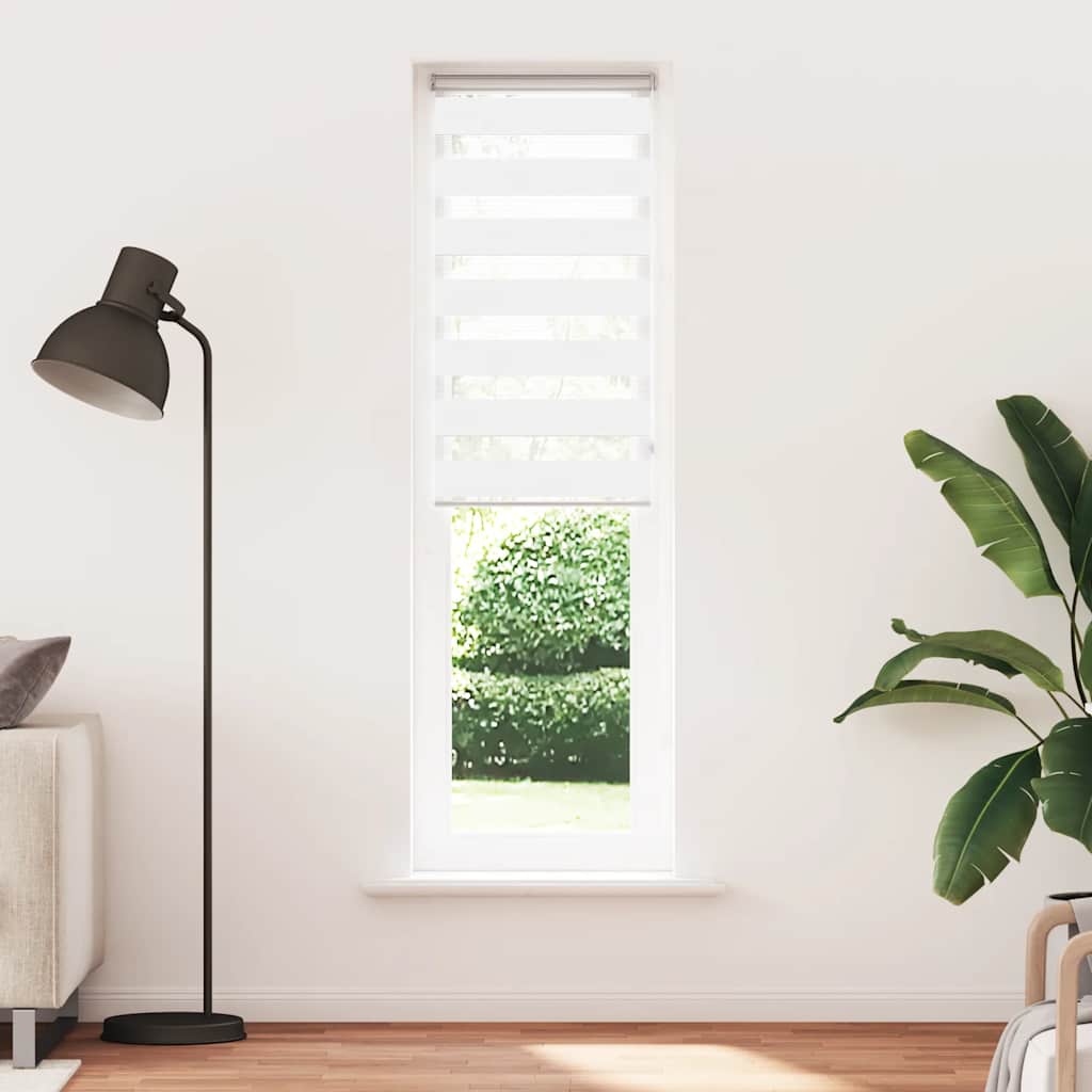 Vidaxl Zebra Roller Slepi 65x200 cm Širina prahu 60,9 cm poliestrska bela