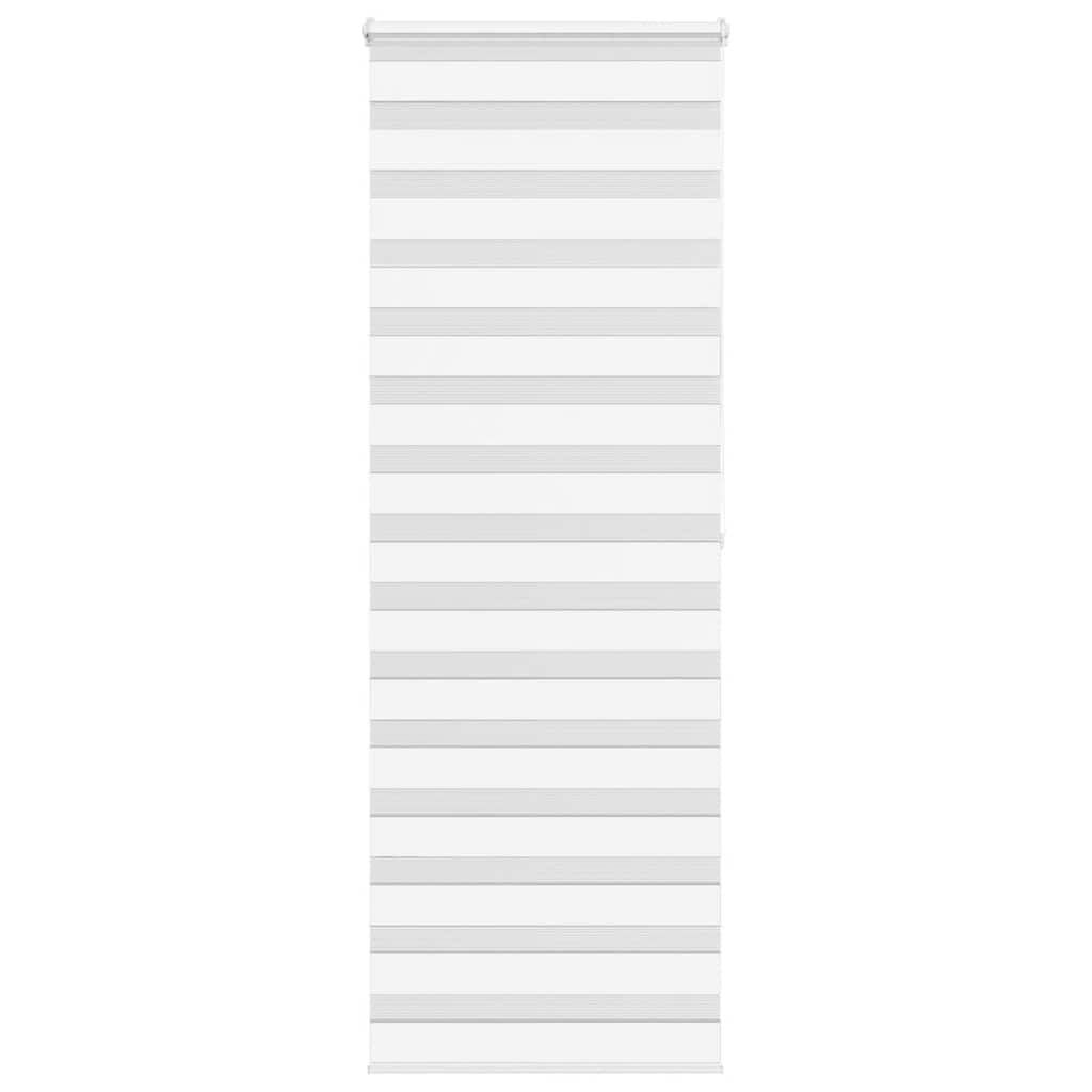Vidaxl zebra rullo cieco 85x200 cm di larghezza di polvere 80,9 cm in poliestere bianco