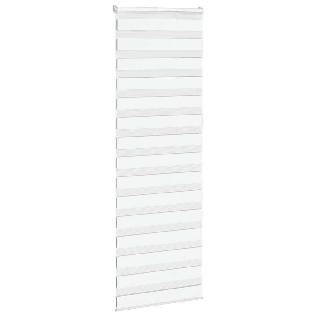 Vidaxl zebra rullo cieco 85x200 cm di larghezza di polvere 80,9 cm in poliestere bianco