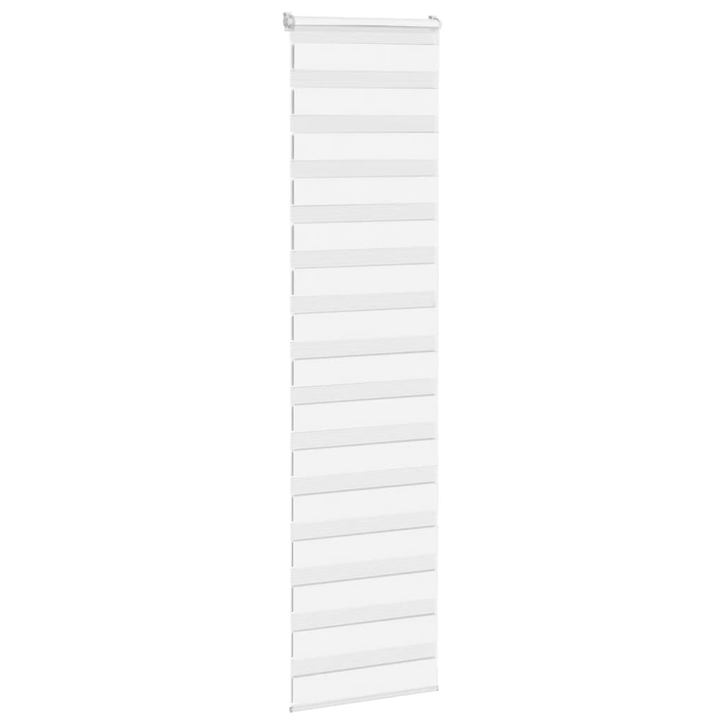 Vidaxl zebra válcový slepý 55x230 cm šířka tkaniny 50,9 cm polyester bílá
