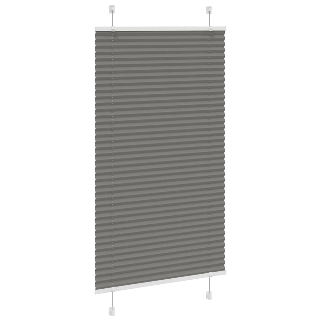 Vidaxl pleated roller blind 75x100 cm dust width 74.4 cm anthracite