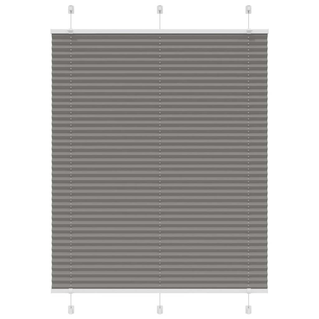 Vidaxl pleated roller blind 105x100 cm dust width 104.4 cm anthracite