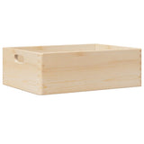 Vidaxl Wooden Box s úchyty 40x30x13 cm pevná borovice
