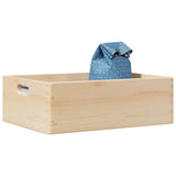 Vidaxl Wooden Box s úchyty 40x30x13 cm pevná borovice