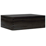 Vidaxl dřevěná krabice s víkem 40x30x13 cm pevná borovice černá