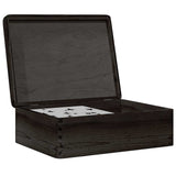 Vidaxl dřevěná krabice s víkem 40x30x13 cm pevná borovice černá