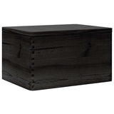Vidaxl dřevěná krabice s víkem 40x30x23 cm pevná borovice černá