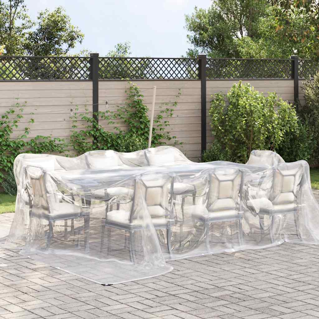 Vidaxl transparent tarpaulin with sail rings 4x5 m polyethylene