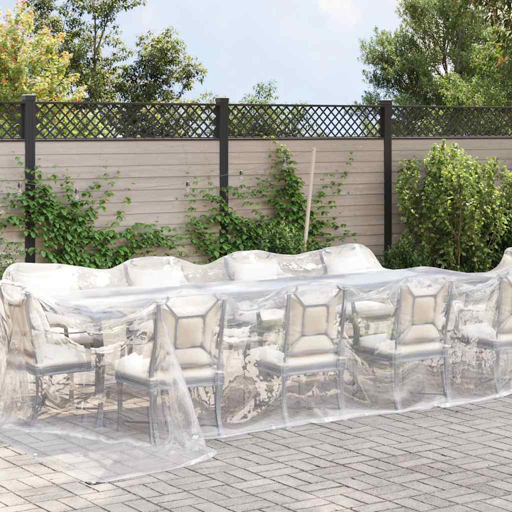 Vidaxl transparent tarpaulin with sail rings 4x6 m polyethylene