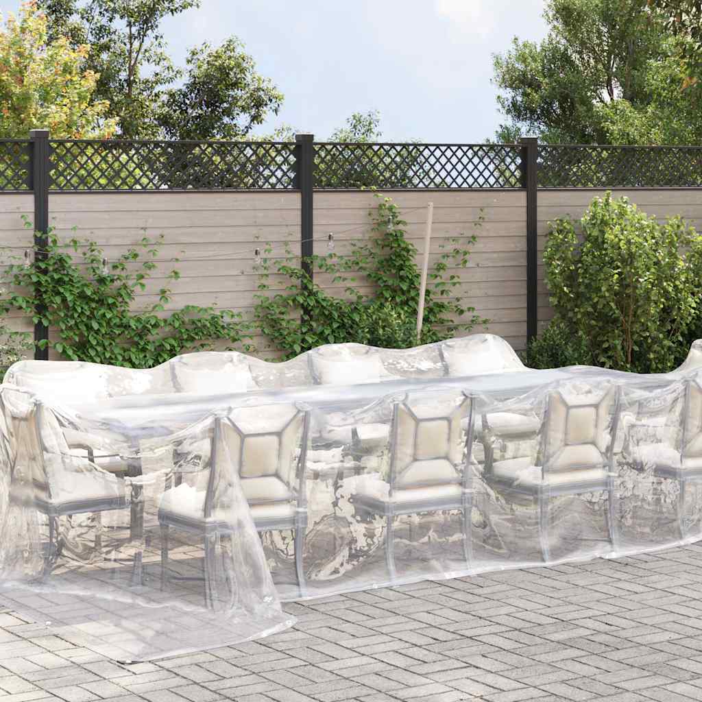 Vidaxl transparent tarpaulin with sail rings 4x12 m polyethylene