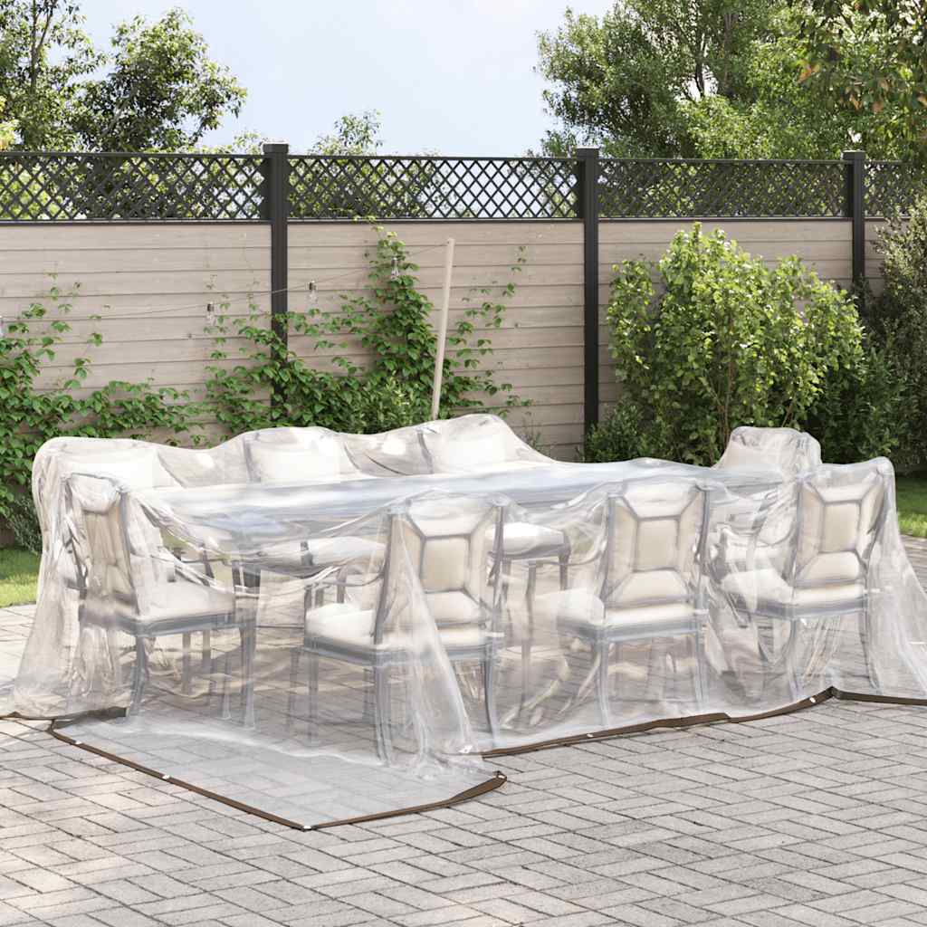 Vidaxl transparent tarpaulin with sail rings 4x4 m polyethylene