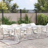 Vidaxl transparent tarpaulin with sail rings 4x10 m polyethylene