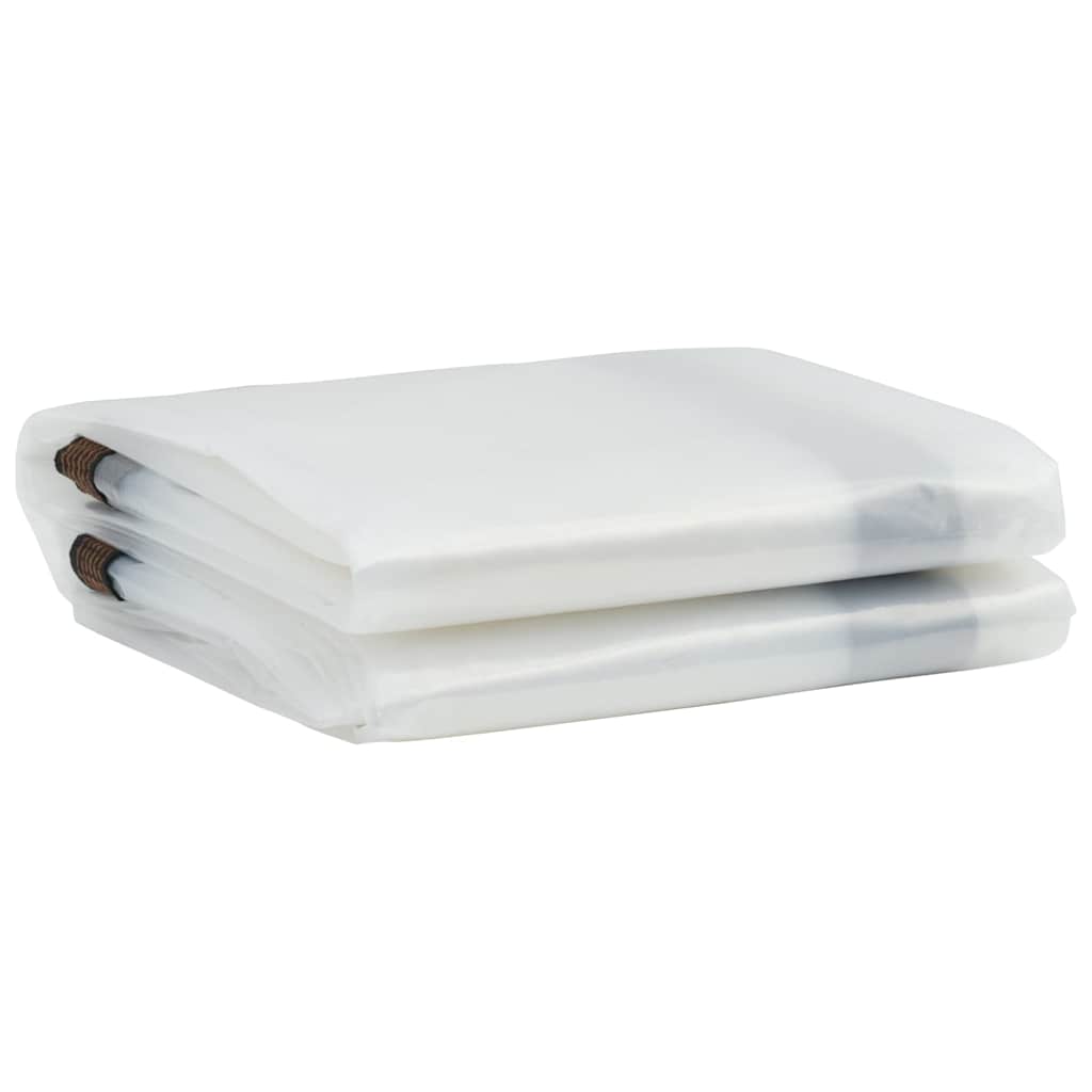 Vidaxl transparent tarpaulin with sail rings 4x10 m polyethylene