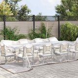 Vidaxl transparent tarpaulin with sail rings 5x8 m polyethylene